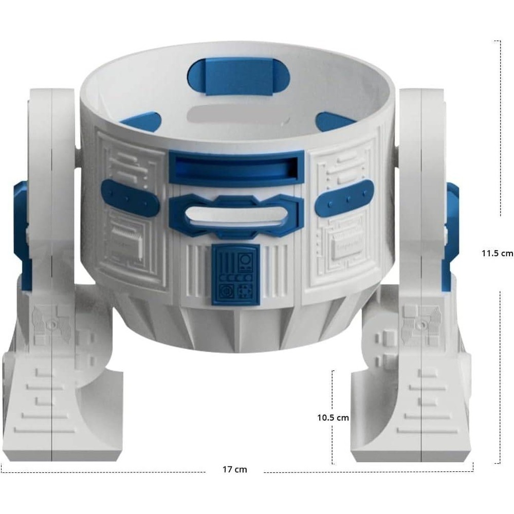 Rus T1 R2 D2 Inspired Device Holder Stand White Blue Star Wars